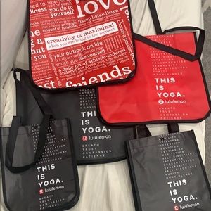 Lululemon shopping yoga bags